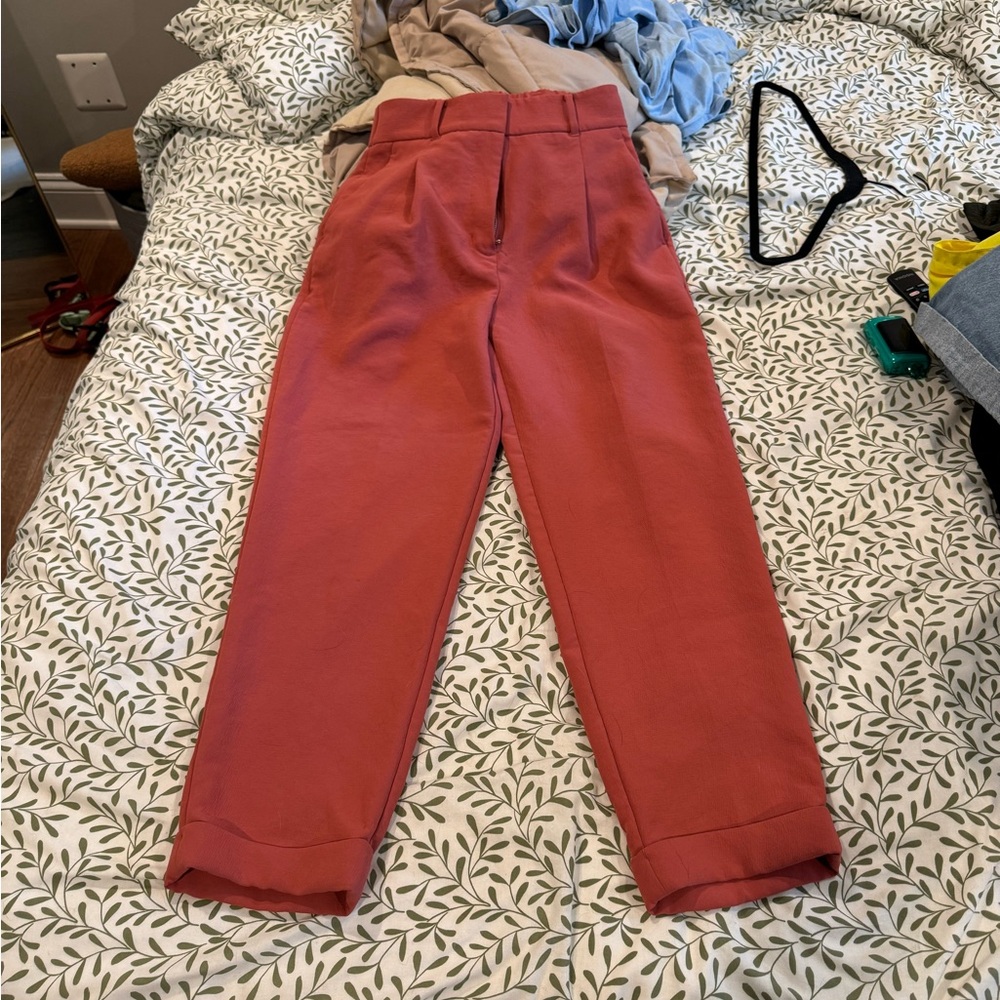 Aritzia salmon trousers